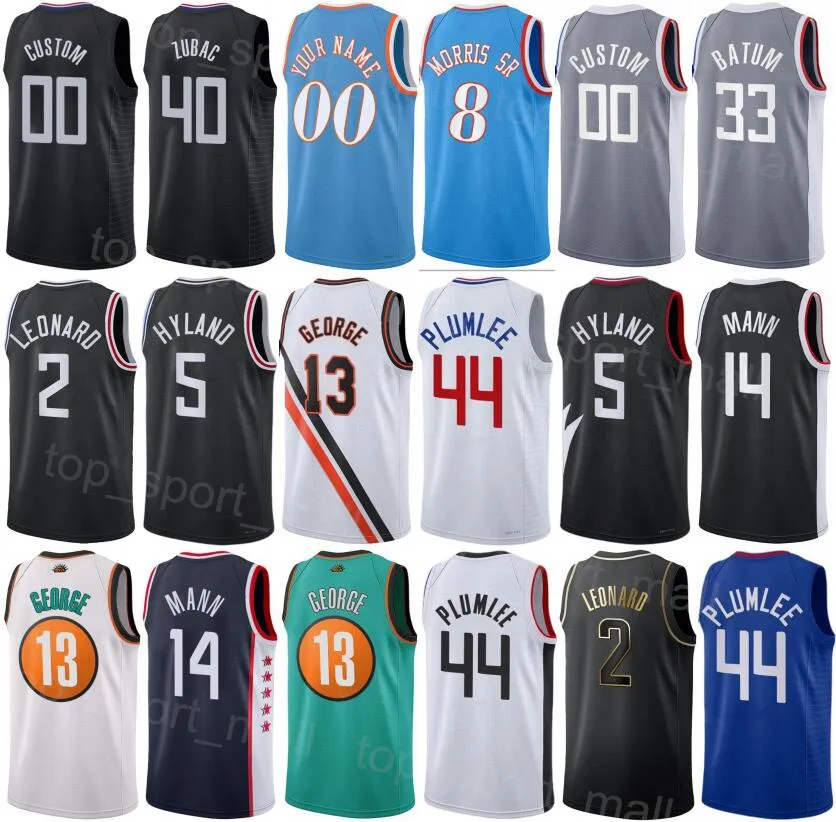 Heren Kinderen Gedrukt Basketbal Russell Westbrook Jersey 0 Paul George 13 Kawhi Leonard 2 Ivica Zubac 40 Terance Mann 14 Bones Hyland 5 Eric Gordon 10 Mason Plumlee 44