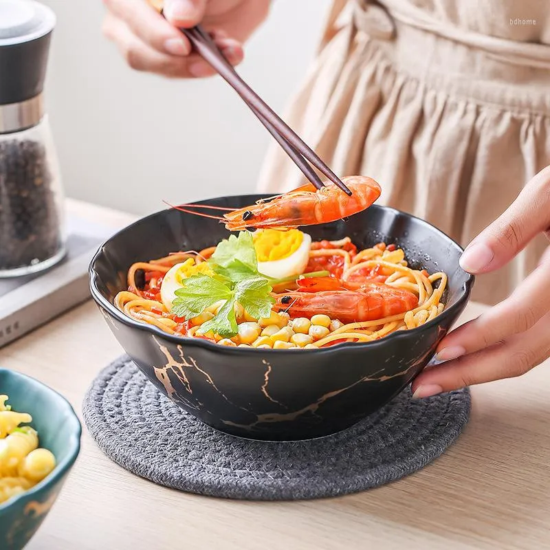 Tigelas renda da série dourada salada salada macarrão tigela tigela de fruta sobremesas de fruta ramen