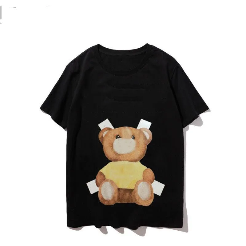 Męskie koszulki nadrukowane niedźwiedź damski moda moda T-shirt bawełniane koszulki zwykłe krótkie rękawie Hip Hop Streetwear Tshirts S-3xl 4xl