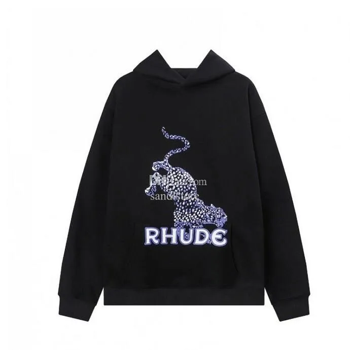 2024 Men s Designer Hoodies Rhude Street Joint Loose Couple Hoodies