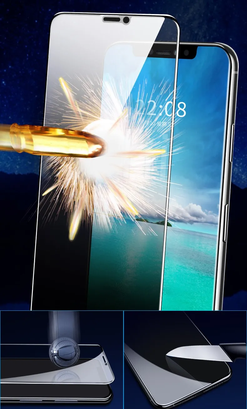 واقي الشاشة لـ iPhone 14 13 12 11 Pro Max XS XR Glass for iPhone 7 8 Plus LG Stylo 6 Privacy Anti Spy Film 0.33mm مع صندوق ورق
