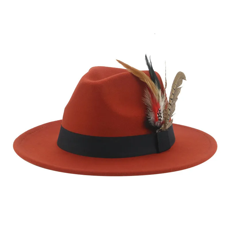 Wide Brim Hats Bucket Fedoras Winter Women Men Felt... From  display picture 2