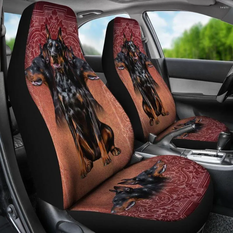 Car Seat Covers Doberman Custom Funny Accessories For Dog Lovers Pack Of 2 Universal Front Protective Cover