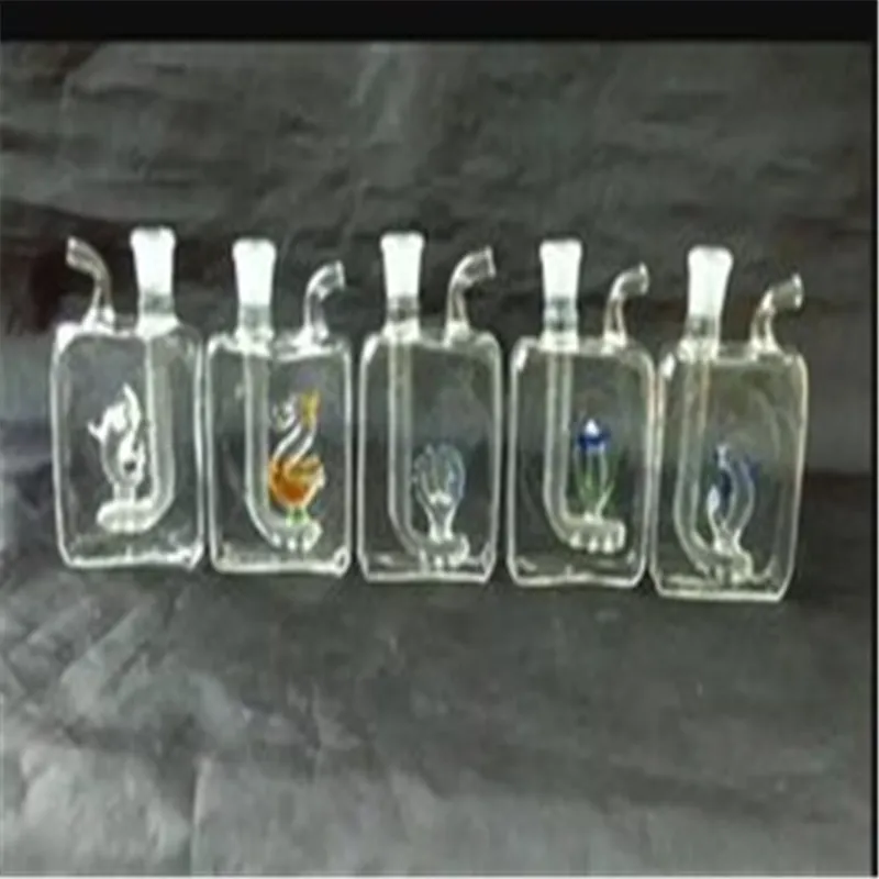 Flat glass cigarette hookah Wholesale bongs Oil Burner Pipes Water Pipes Glass Pipe Oil Rigs Smoking