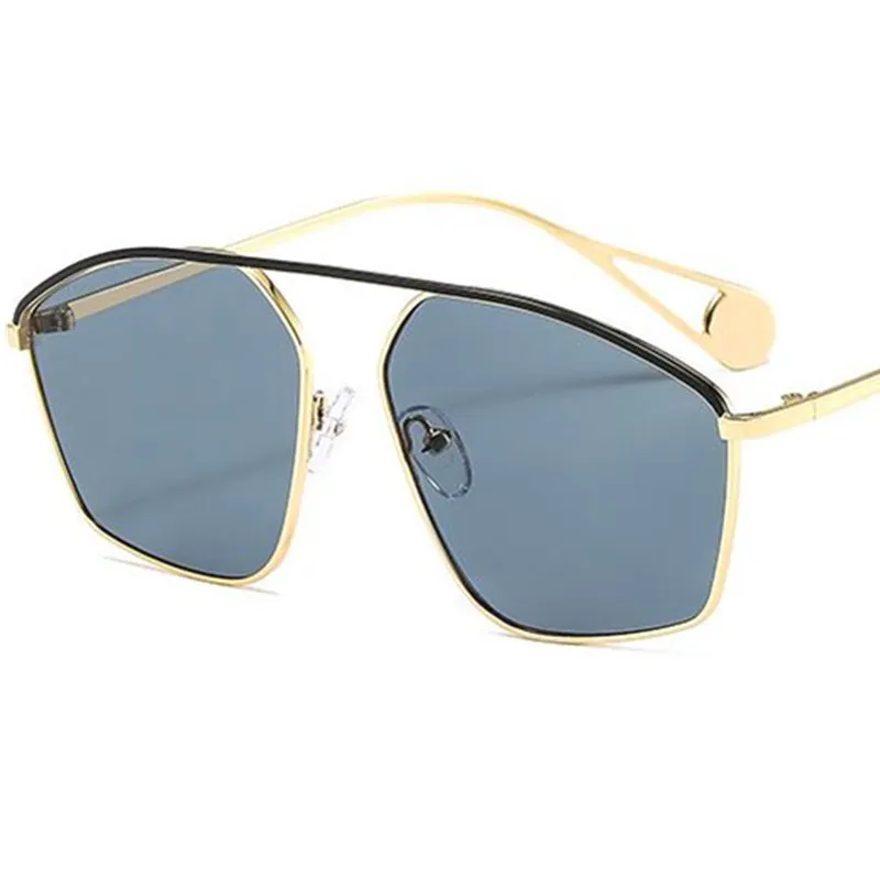 Modern Sunglasses Unisex Retro Sun Glasses Anti-UV Spectacles Personlaity Single Beam Eyeglasses Alloy Frame Ornamental