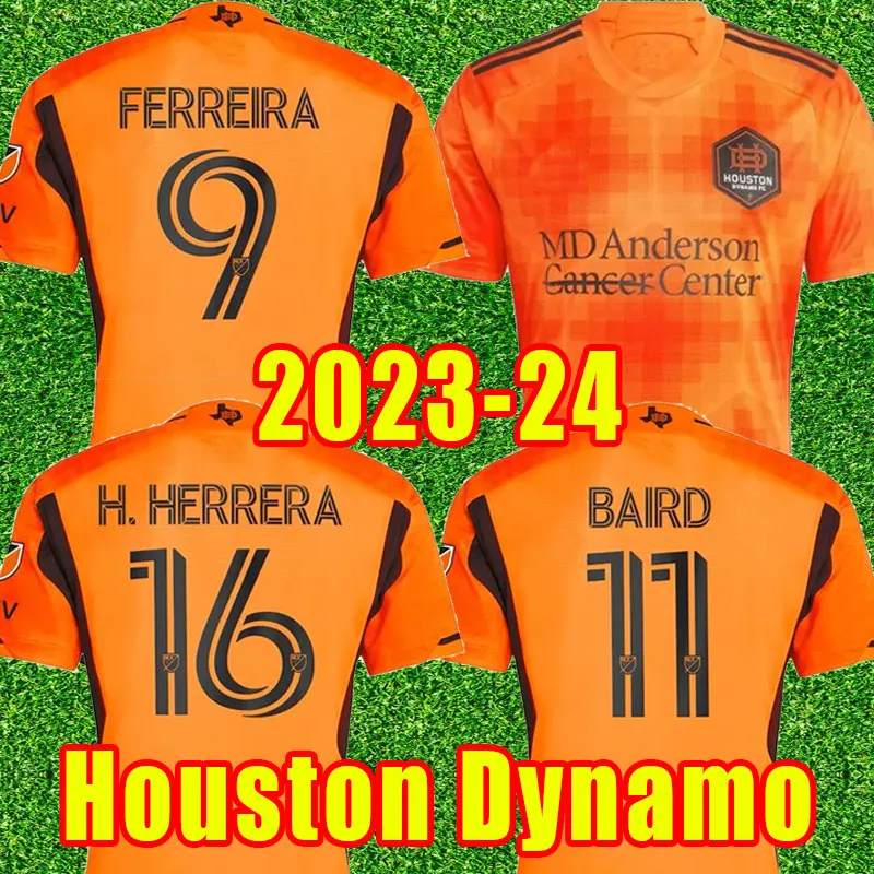 2023 Houston Dynamo Soccer Jerseys Ferreira 23 24 fanów Wersja gracza H. Herrera Baird Franco Bassi MLS koszulka piłkarska Avila Hadebe Jersey