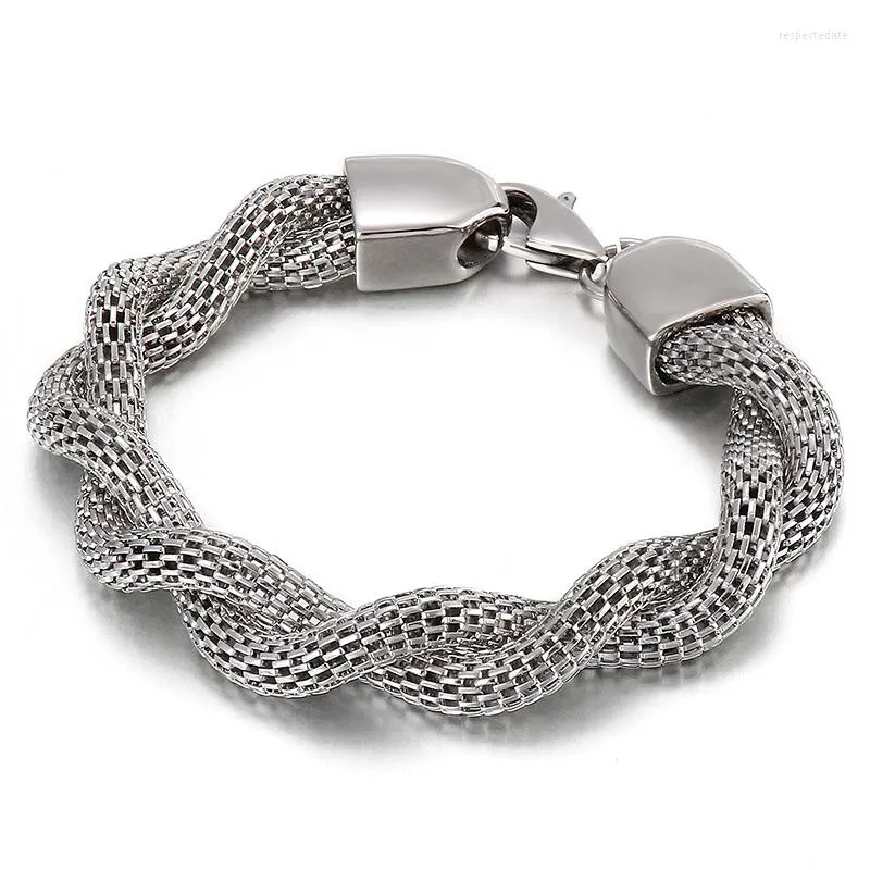 Charm-Armbänder HAOLYNJOY Strange Edelstahl Twisted Chain Herren Punk Fashion Armband Schmuck