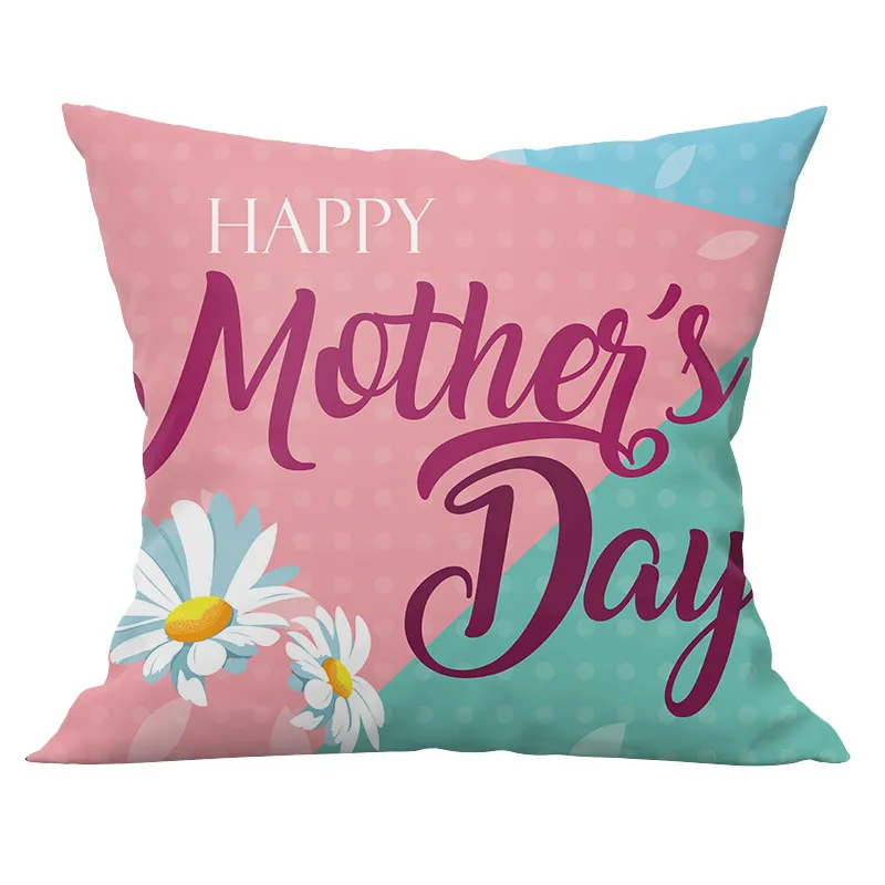 Happy Mother's Day Throw Pillow Cover 40x40cm - I Love Mom Cushion Case ...