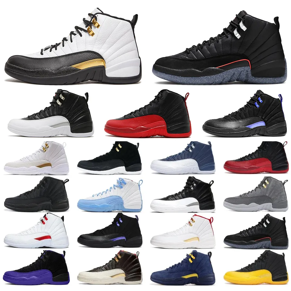 Jumpman 12s Basketball Shoes Men Cool Gray Bred Concord 12s Playoff Royalty Gold Men Casual Michigan College Navy Basketball Game Basketball Court Essentials