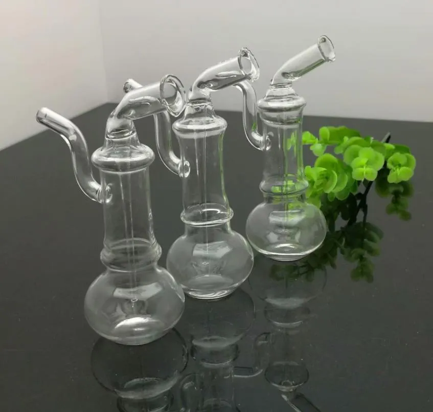 Bouteille de tabac à eau en verre de forme spéciale portable transparente Tuyaux de brûleur à mazout Bangs en gros Tuyaux d'eau Tuyaux en verre Plates-formes pétrolières Fumer Fre