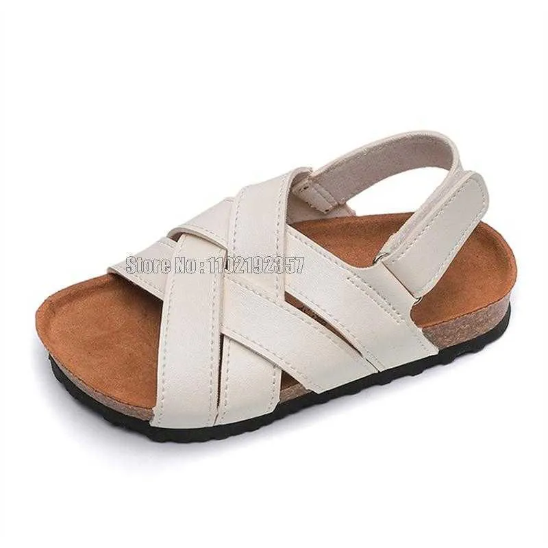 Sandalen zomer kinderen jongens baby glijbanen sandalen kinderen witte zwart strand slippers schoenen r230220