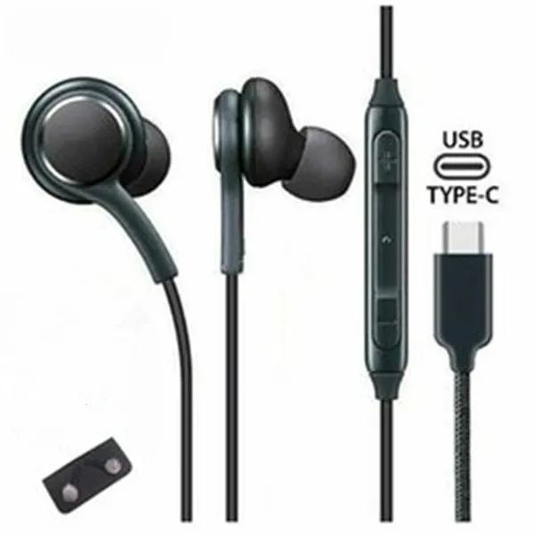 OEM-kwaliteit USB-C-hoofdtelefoon van de oortelefoons voor noot 10 plus S20 Ultra Wired Headset Samsung Galaxy A8S A9S Type C Plug