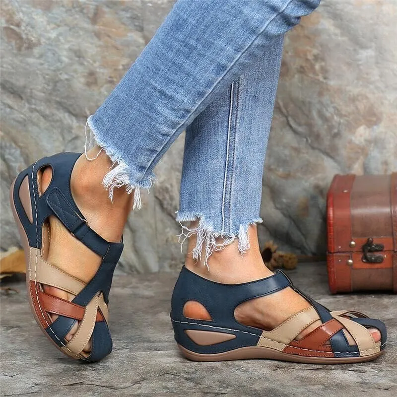Sandali Fashion Womens Sli On Pantofole femminili rotonde Casual Comode Outdoor Sunmmer flat Scarpe taglie forti Donna 230220