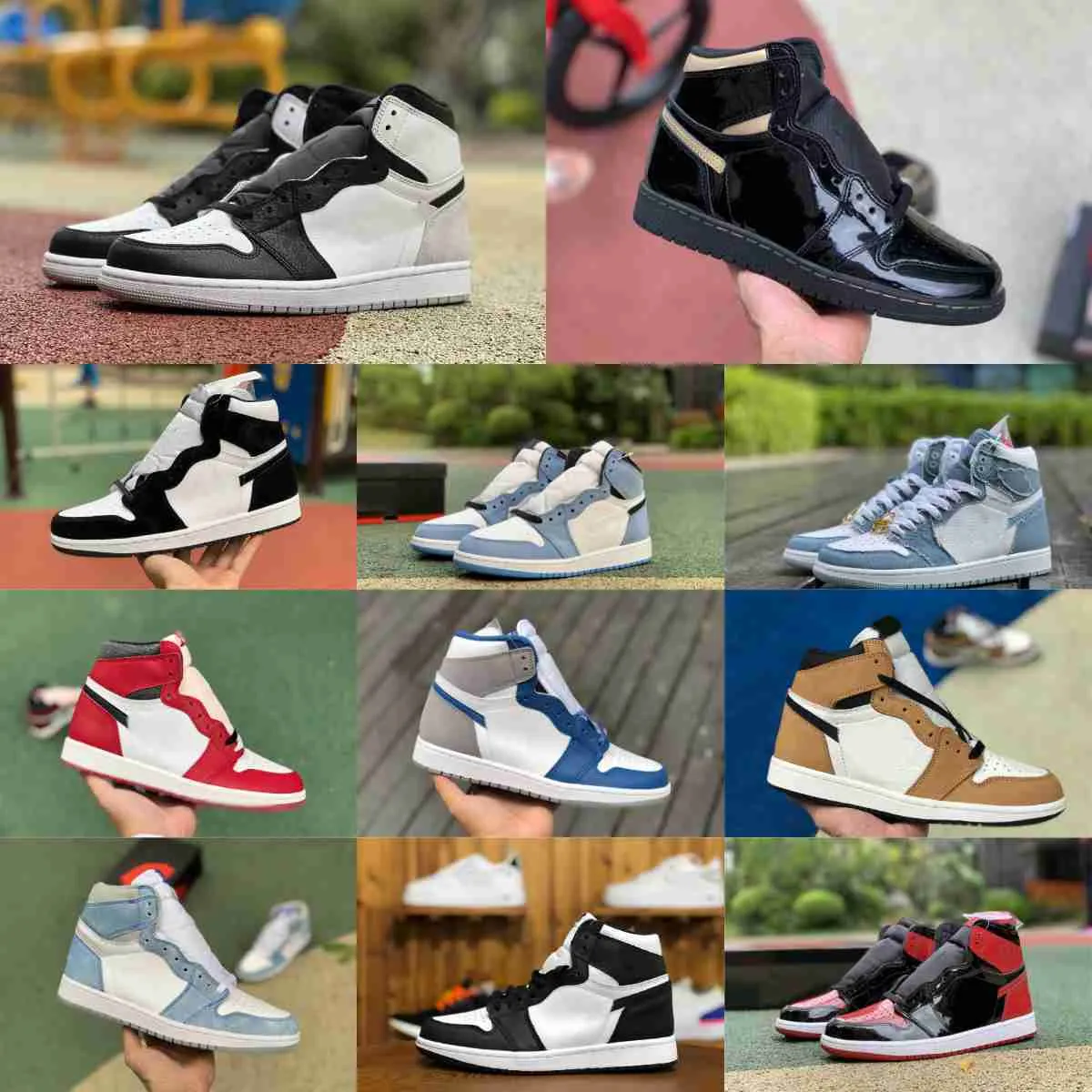 2023 Chicago Lost Found Jumpman 1 1s Basketball Shoes True Turbo Blue Pine Green Gorge Denim BLACK WHITE Stage Haze Hyper Royal Bio Hack TWIST Designer Sports Sneakers