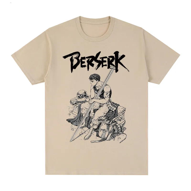 T-shirts pour hommes T-shirt Berserk Japonais Manga Coton Hommes T-shirt T-SHIRT Femmes Tops Unisexe 230221