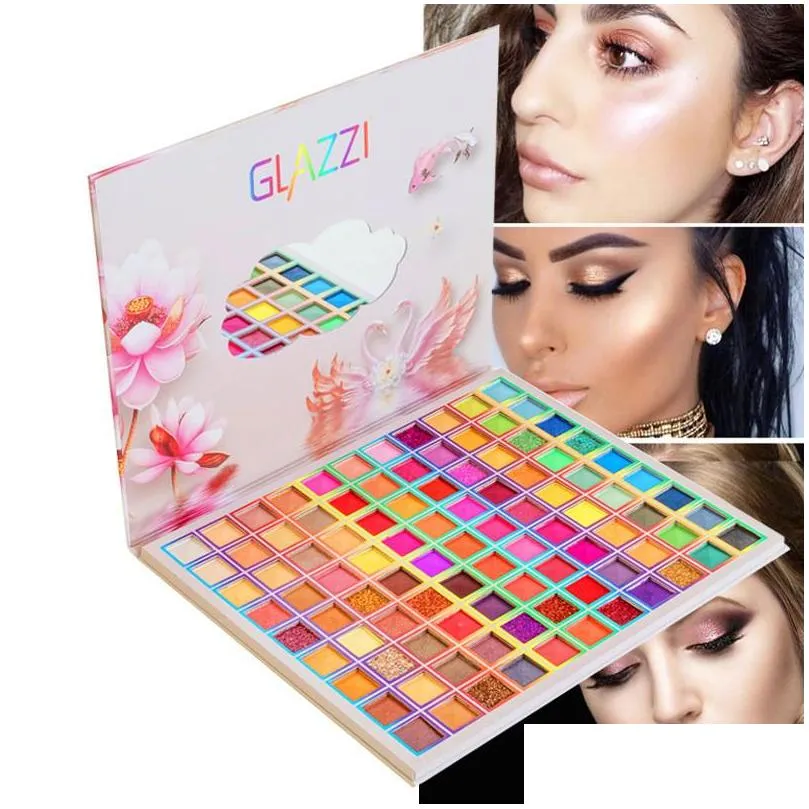 Eye Shadow 99 Colors Eyeshadow Palette Holographic Fluorescent Shiny Matte Glitter Pigment Pallete Eyes Makeup Drop Delivery Health B Dhikq