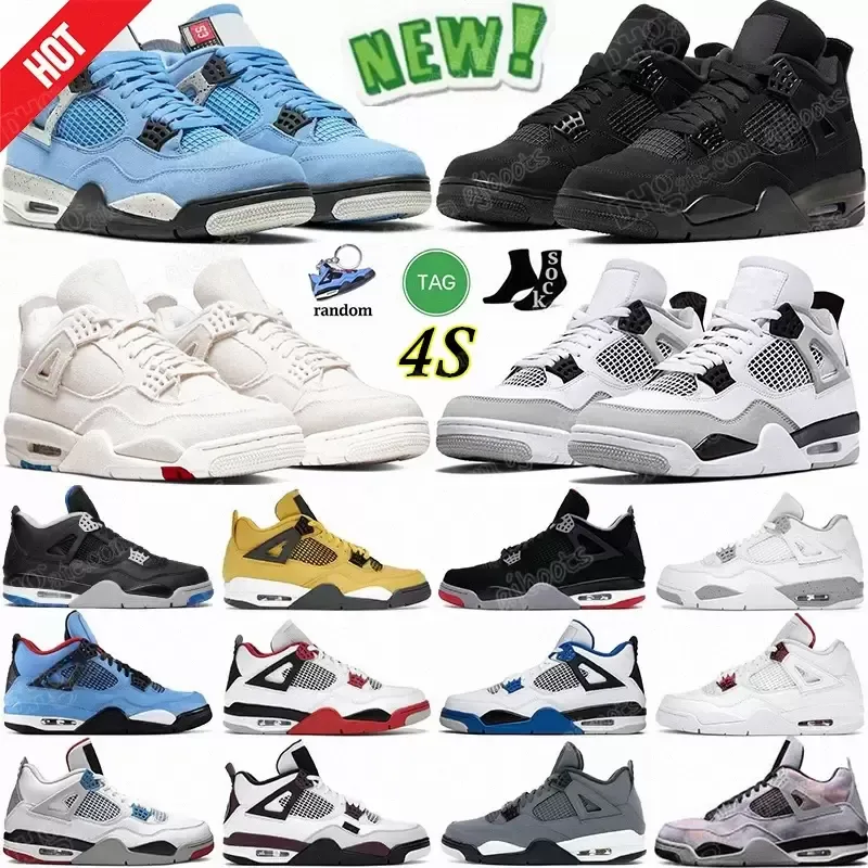 Jumpman 4 Basketball Shoes 4s Military Black Cats Seafoam Red Cement Sail Violet Ore Midnight Navy Tech White Oreo الفوتون غبار Dhgate Mens Sneakers المدربين