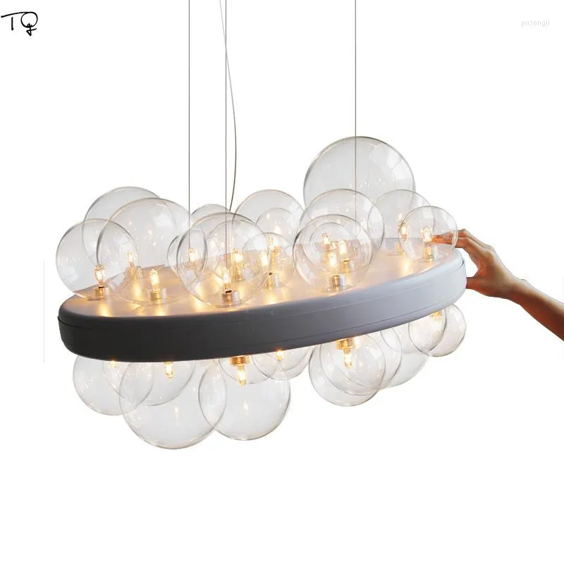 Pendant Lamps Luxury Designer Glass Bubble Lights For Living Room Decoration Hanging Light Fixture Salon Dining Bedroom Studio