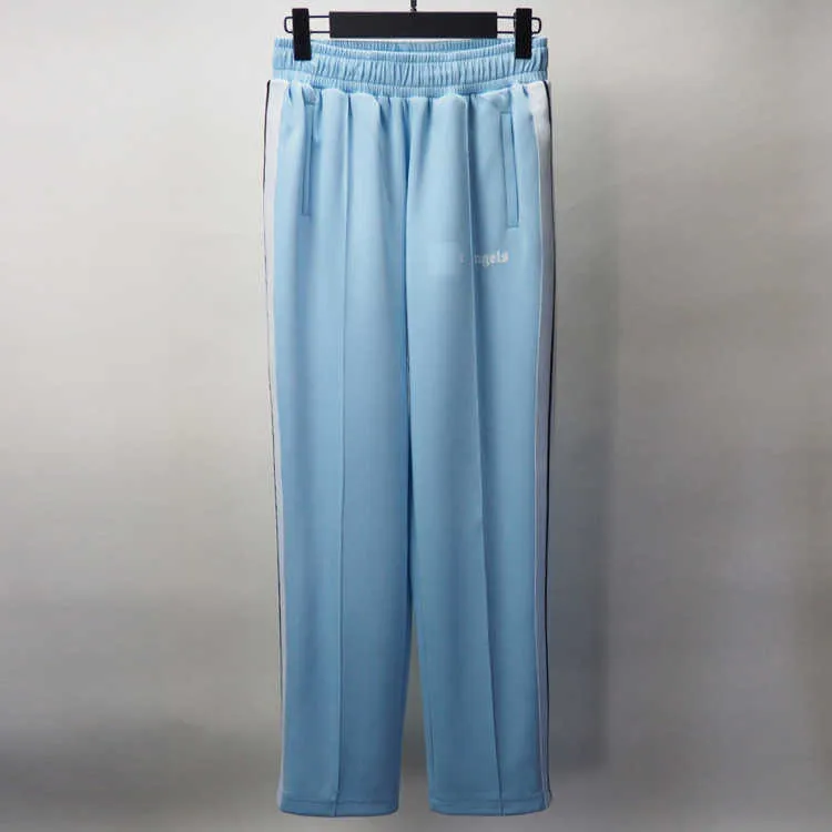 Pantalones pantalones cortos masculinos de tela arco iris lateral ancho de banda suelto stripe stripe sports straight t2302203
