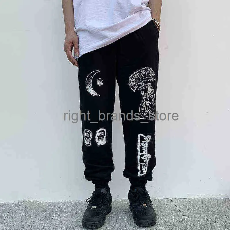 Men's Pants Pants Brain Dead Gustavo Sweatpants Men Women Hip Hop Cotton Season 6 Hair Coil Pants Graffiti Print Trousers0221V23