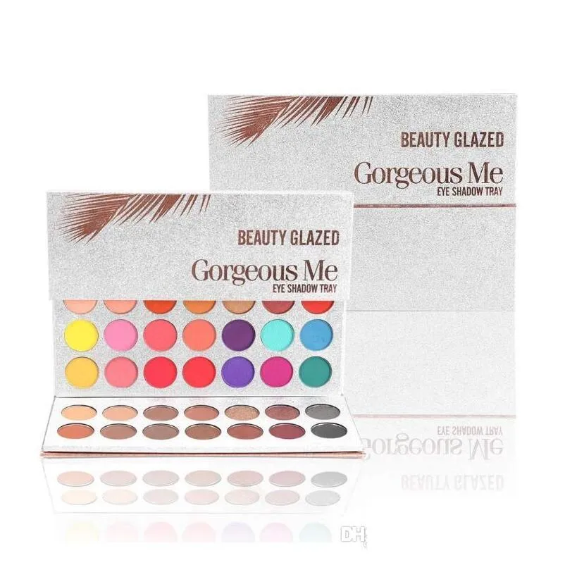 Ombretto New Beauty Glazed 63 Colori Ombretto Palette Trucco Palette opache Polvere impermeabile Pigmentato naturale Nude Smokey Drop D Dhqt5