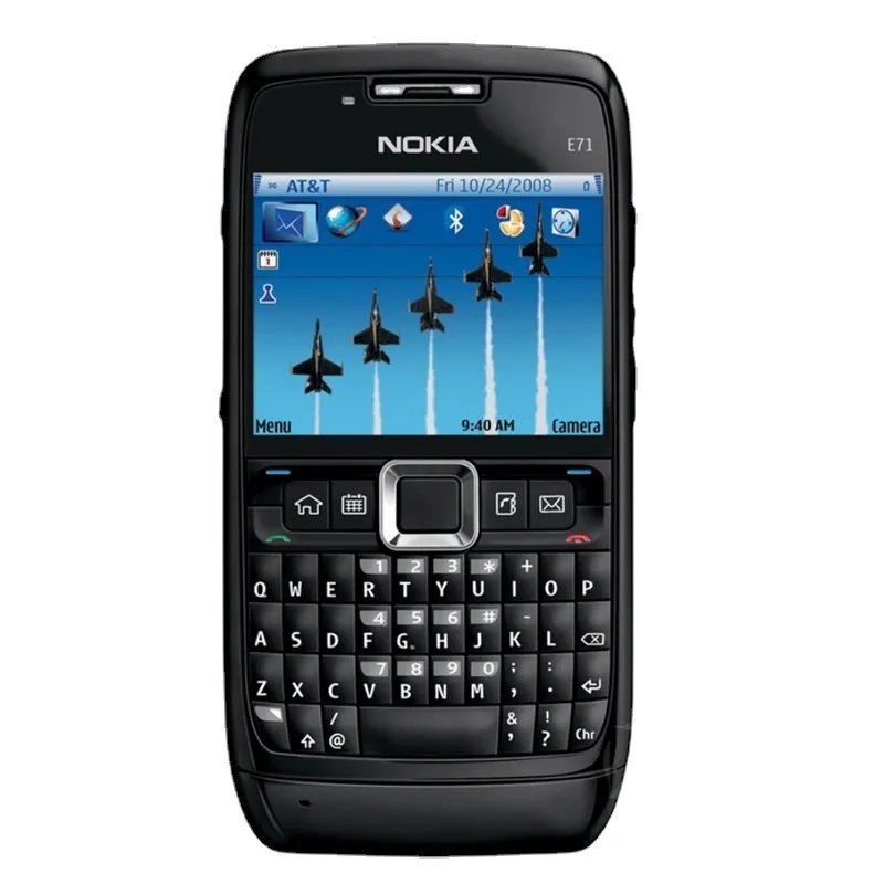 원래 리퍼브 휴대폰 Nokia E71 WCDMA 3G 소매 상자 MOBILEPHONE을 사용한 다국어