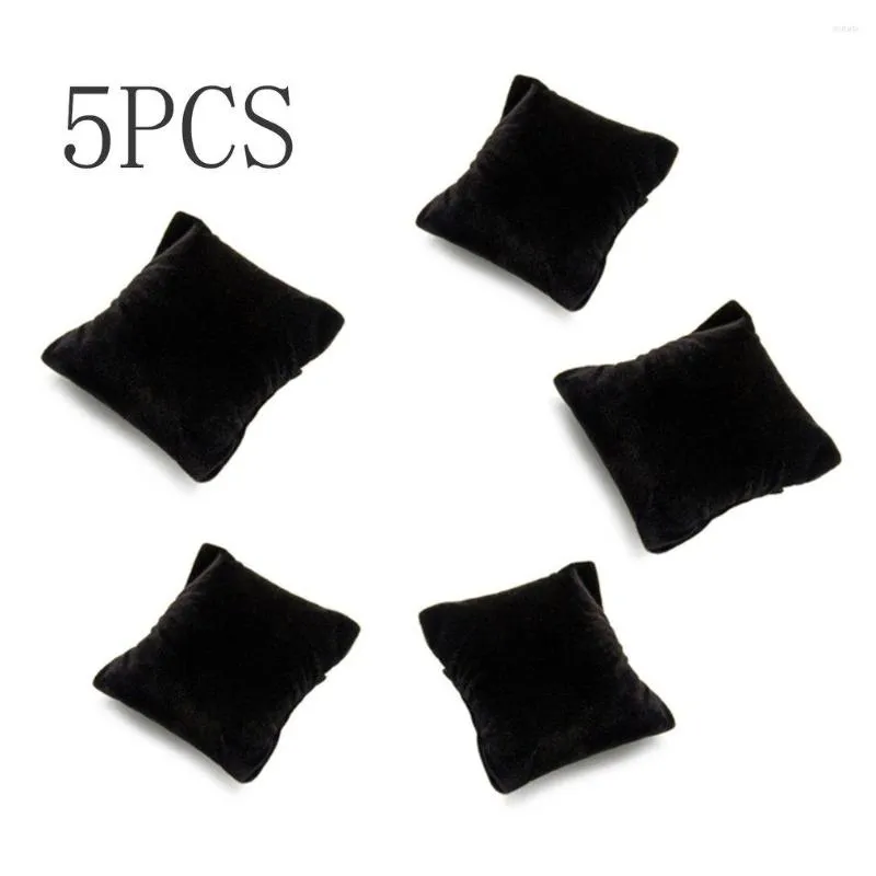 Smyckespåsar 5st/set armband Watch Pillow Display Boxar Holder Organisatörer förpackning Kudde svampgåva 15