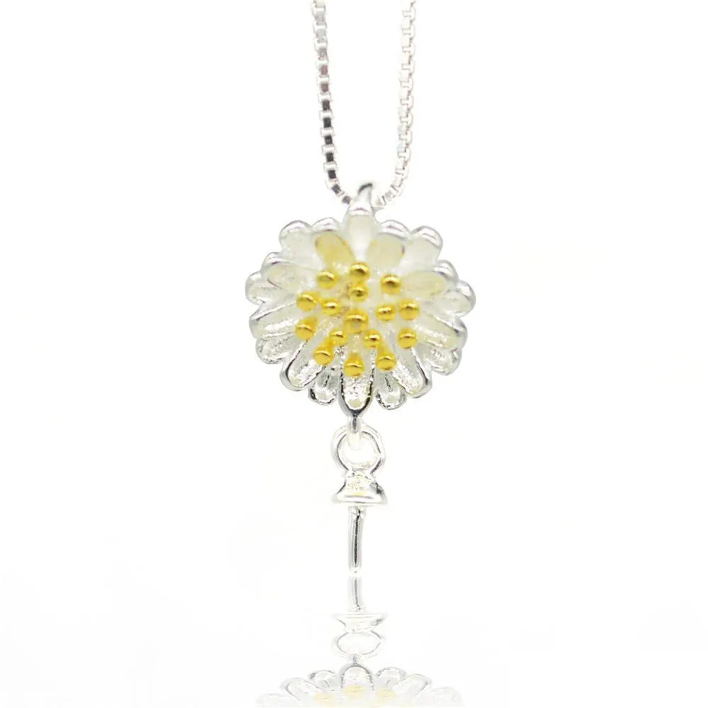 Sieradeninstellingen S925 Sterling Sier Pearl hanger ketting Pendeloque gesneden met chrysanthemum orname dh8v5