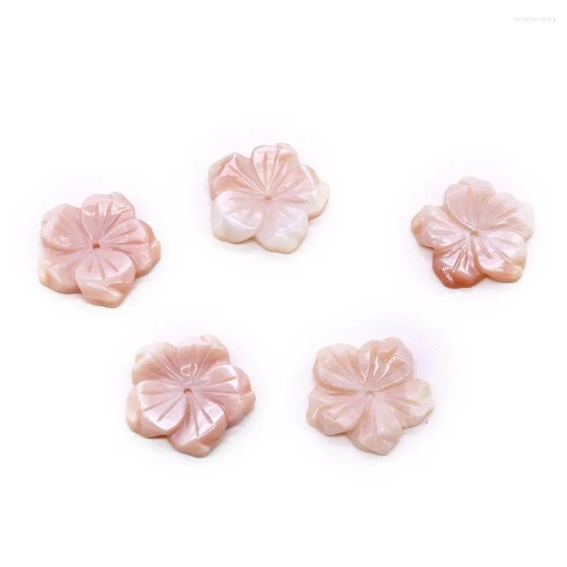 Charms Natural Freshwater Shells Pink Flower Shape DIY Necklace Pendant Earrings Craft Accessories Factory Wholesale 1pcs 20mm