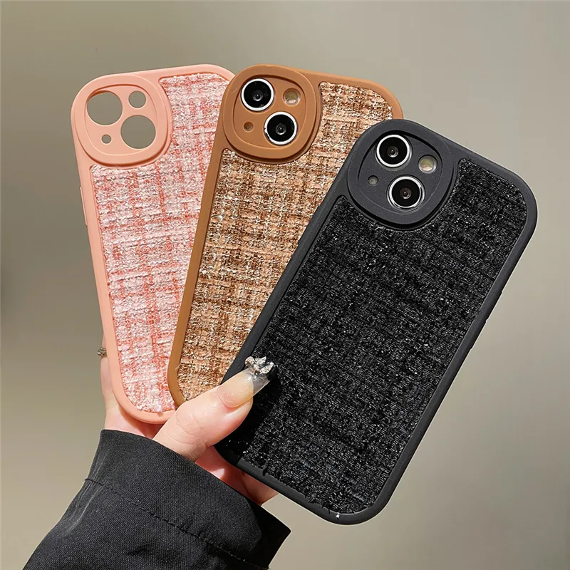 For iPhone14PRO phone case new fashion 13 small fragrant flannelette creative Apple XSMAX All-inclusive cover