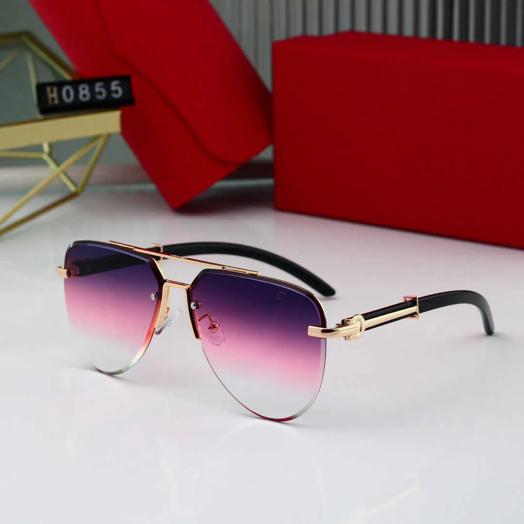 Designer Rimless Thin Sunglasses For Women Windproof Anti UV