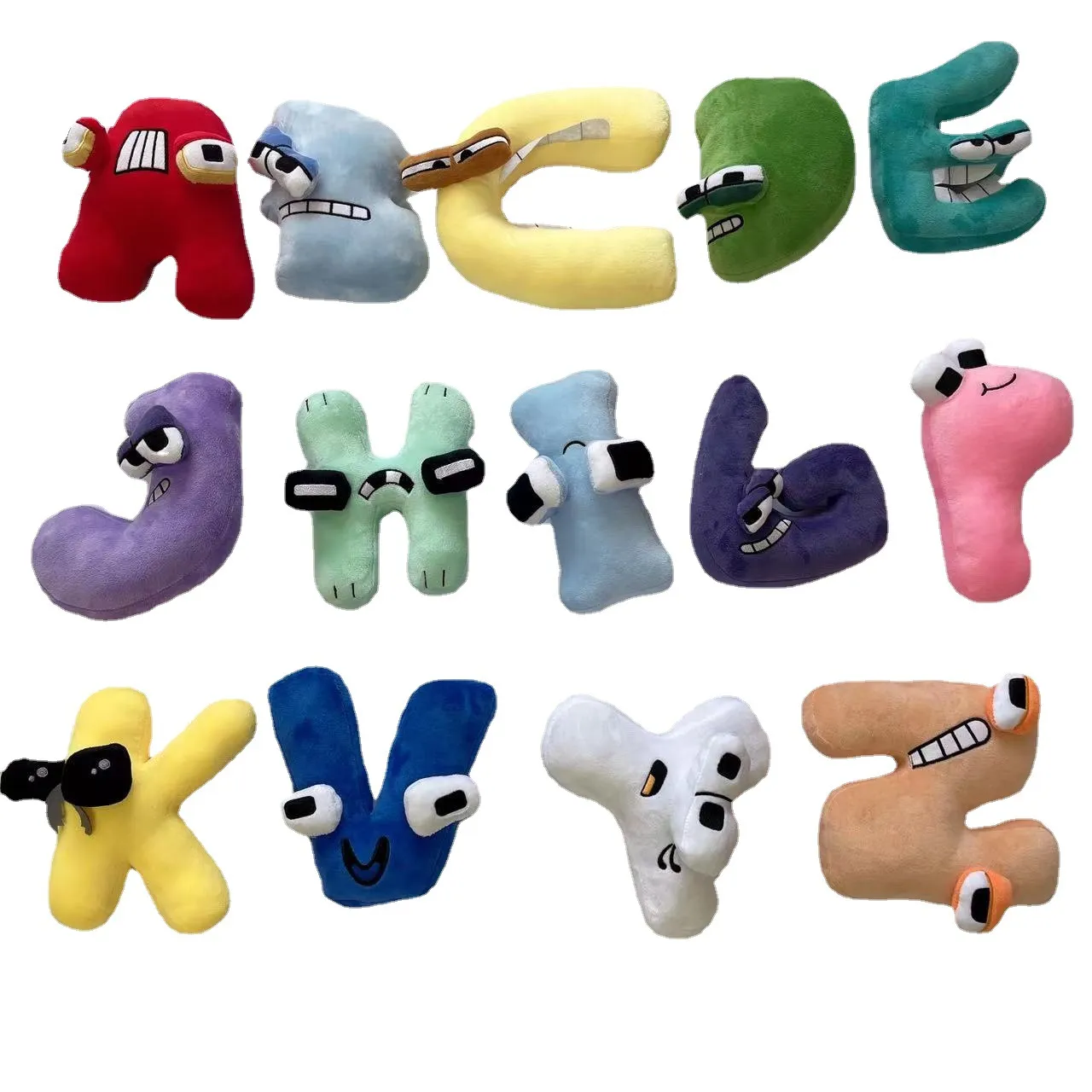 26pcs Alphabet Lore Plush Toy Stuffed Plushie Doll Toys Gift for Children  26 English Letters（A-Z-0-9) Toy Kids Birthday Gift