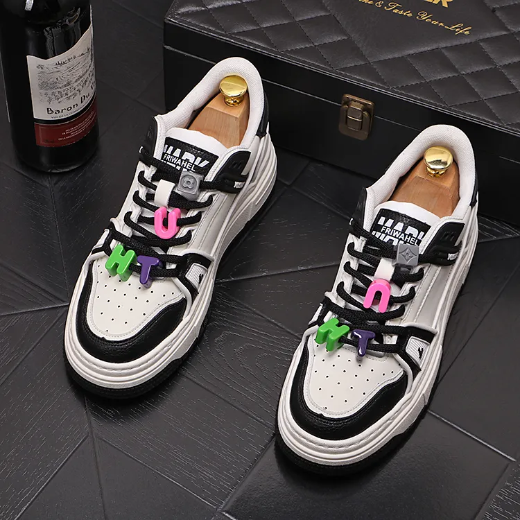 Luxury Designer Men's shoes Retro Style Lace Up Comfortable Air Cushion Shoes Rock Punk Sports Walking Sneakers Zapatos Hombre