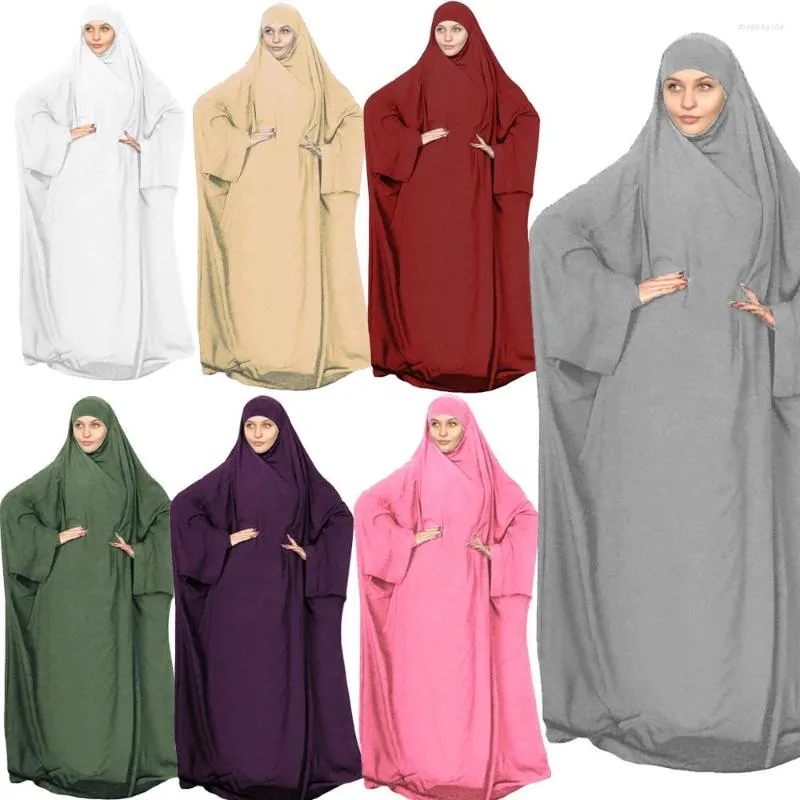 Etnische kleding Moslim Lange Khimar Gebed Jurk Vrouwen boven het hijab Hapeed Abaya Jilbab Ramadan Robe Kaftan Islamitische Worship Service