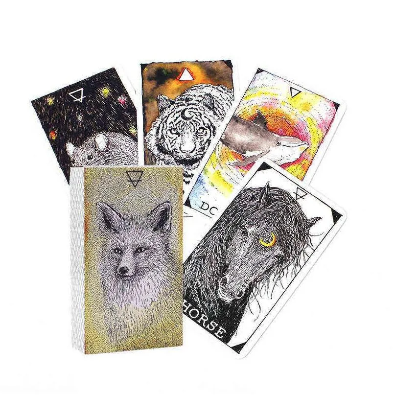 Jeux de cartes Meilleure vente de cartes de Tarot pour animaux Oracle Board Deck, jeu de fête X1106, livraison directe, jouets cadeaux Puzzles Dh30Q