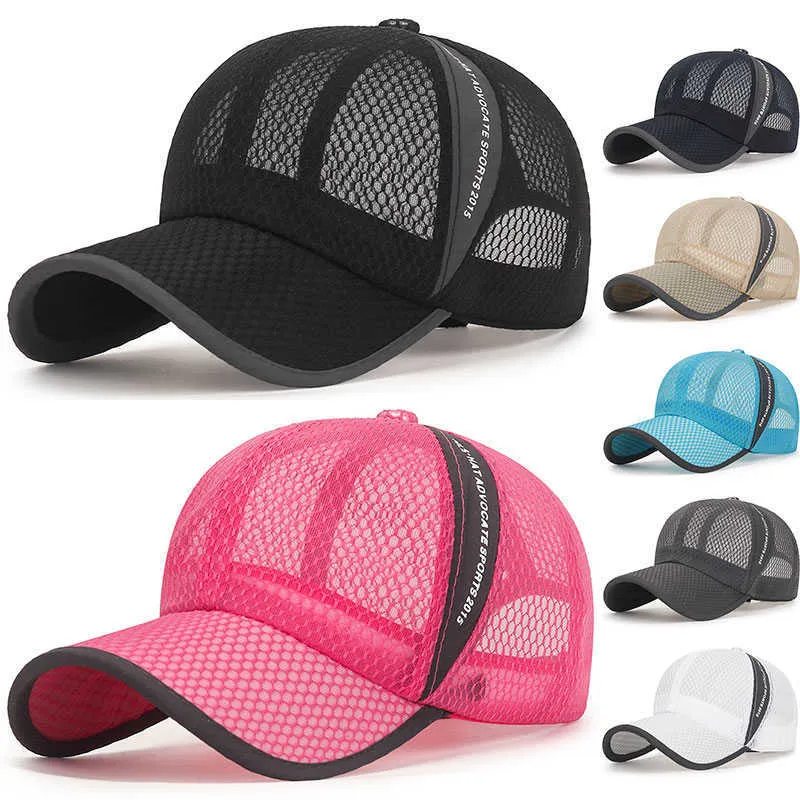 Breathable Mesh Net Baseball Cap For Women And Men Adjustable