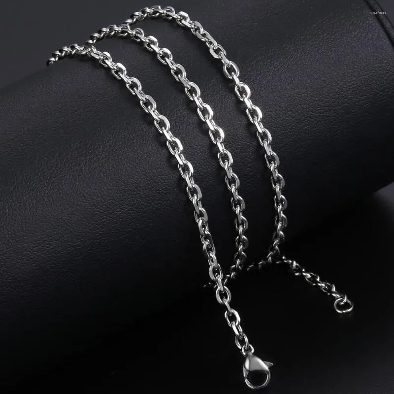 Chaînes 1.5/2/2.5mm Câble En Acier Inoxydable Rolo Lien Chaîne Collier Ras Du Cou Pour Hommes Femmes Or Rose Argent Couleur LKN144