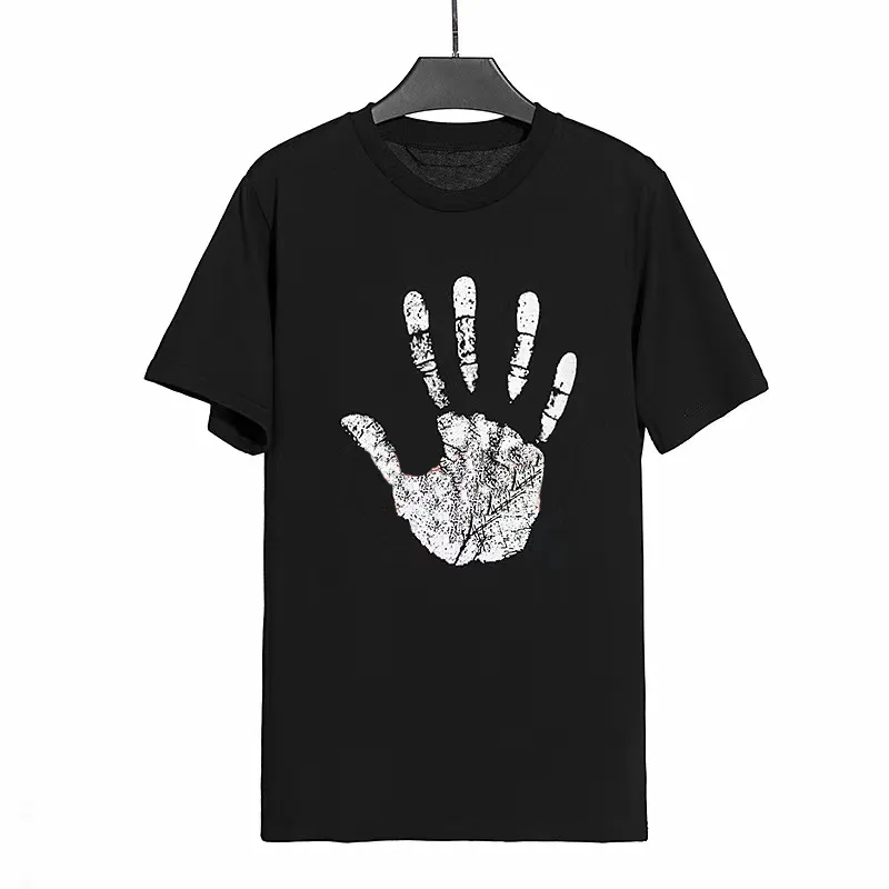 Hommes T-shirt Designer Chemise de marque de luxe Col rond manches courtes Respirant extérieur noir blanc 18 styles taille s-xl Vêtements imprimés géométriques modèles de couple chemises