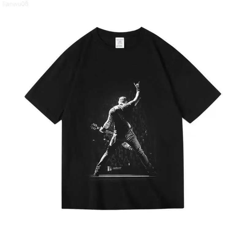 Men's T-Shirts Heavy Metal Rock Band T Shirt Summer Cotton Men TShirt High Quality Print Vintage Fashion Oversized Women Tee Free Shipping Z0221