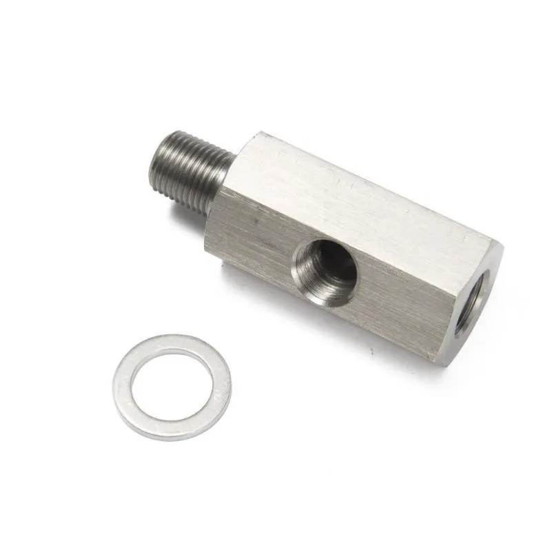 Mevenelijke onderdelen Metrische adapter 1/8 NPT Vrouw x M10 M10x1 T -stukolie Druk Fittingenmanifold Drop levering Mobiele motorfietsen exhau dhiuuu