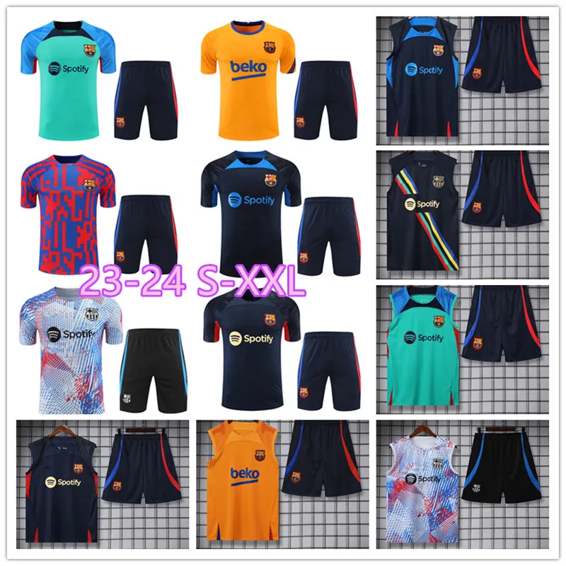 23 24 LEWANDOWSKI ANSU FATI Soccer Tracksuits FERRAN ADAMA AUBA CHRISTENSEN O. DEMBELE PEDRI MEMPHIS DEST GAVI barcelona maillots Vest football shirt Men kit uniform