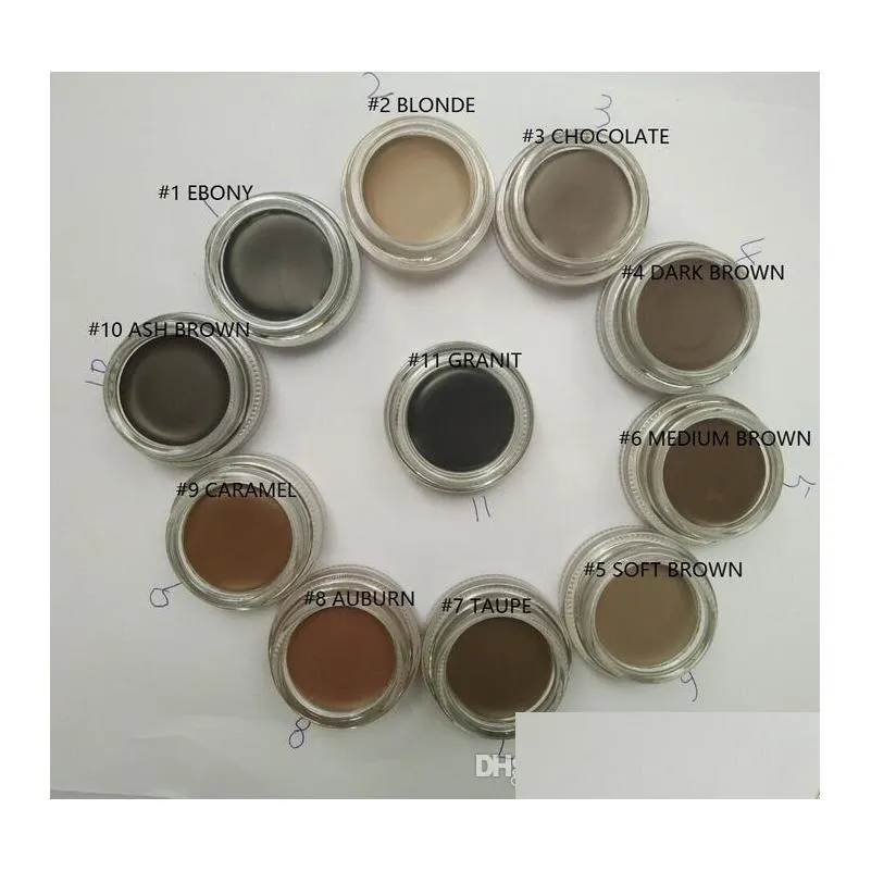 ￖgonbrynsf￶rst￤rkare Pomade Makeup Waterproof 4G Blonde/Chocolate/Dark Brown/Ebony/Auburn/Medium Brown/Talpe With Retail Package Drop D DHPGQ