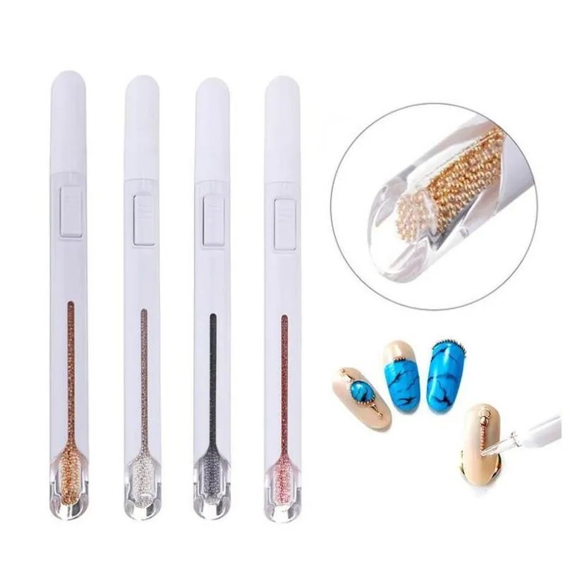 Dotting Tools Bead Diameter Steel Beads Picking Pen Nail Art Tool Pick Up Small Ball Caviar Manicure Accessories Drop Delivery Healt Dhv4W