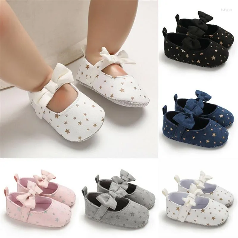 Athletic Shoes Pudcoco Toddler Girl Crib Born Baby Girls Boys Bowknot Soft Sole Dot Print Casual Chic Oufits