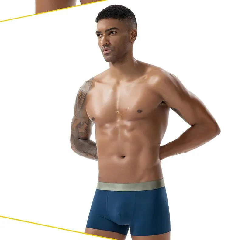 Underpants 3pcs/lot Panties Men Sexy Solid Ice-silk Cotton Comfortable Breathable Underwear Calzoncillo Hombre Man