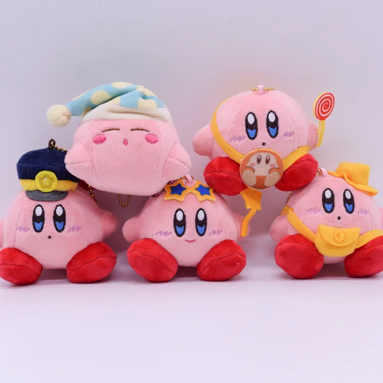 Animaux en peluche jeu Anime mignon étoile Kirby peluche poupée jouet filles sac pendentif décoration E10