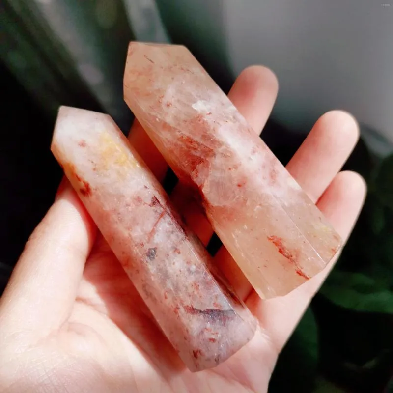 Декоративные фигурки отбрасывают естественный прозрачный Quartz Crystal Gemstone Point Point Флуорит фторит REIKI HEALING Chacra Rock Wholese