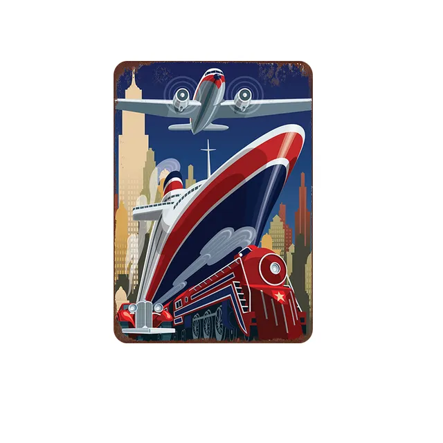 Plaques en Tôle Acier Pour Passage Voiture: Décor Retro