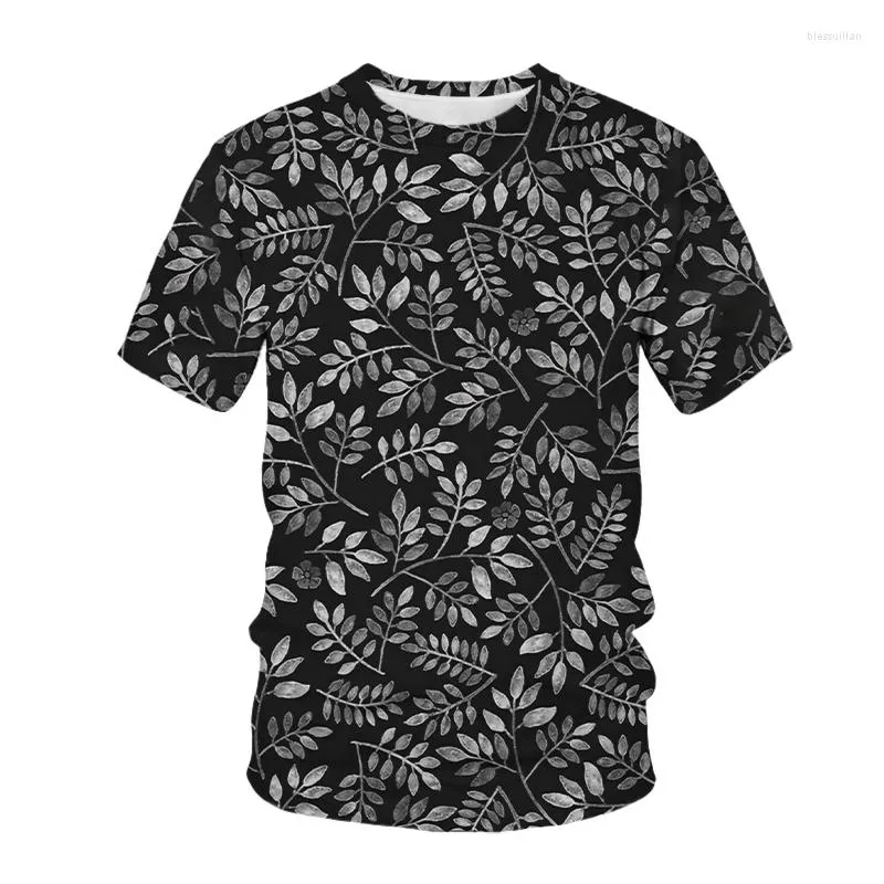 Magliette da uomo Est Dark Flower Pattern Stampa 3D T-shirt divertente Maglietta estiva da uomo a maniche corte Maglietta intera Cool Tops