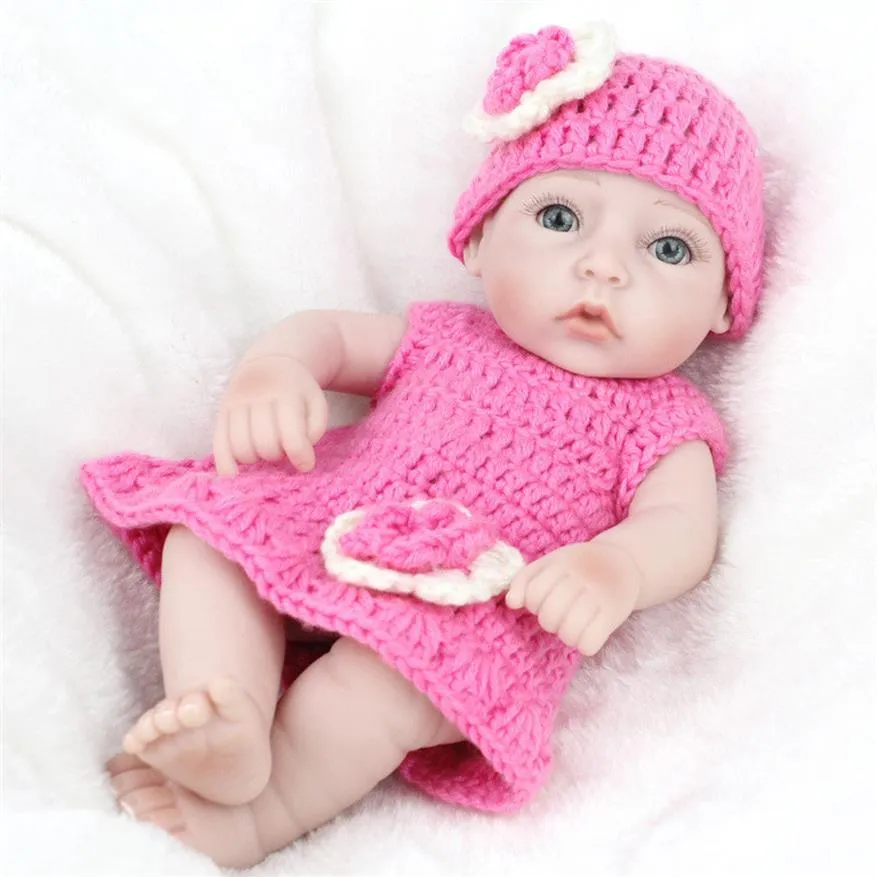 TIOZONEY Mini muñecas Reborn silicona bebés de 10 pulgadas 28cm.